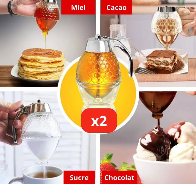 2x Miel Dispensateur Innovants