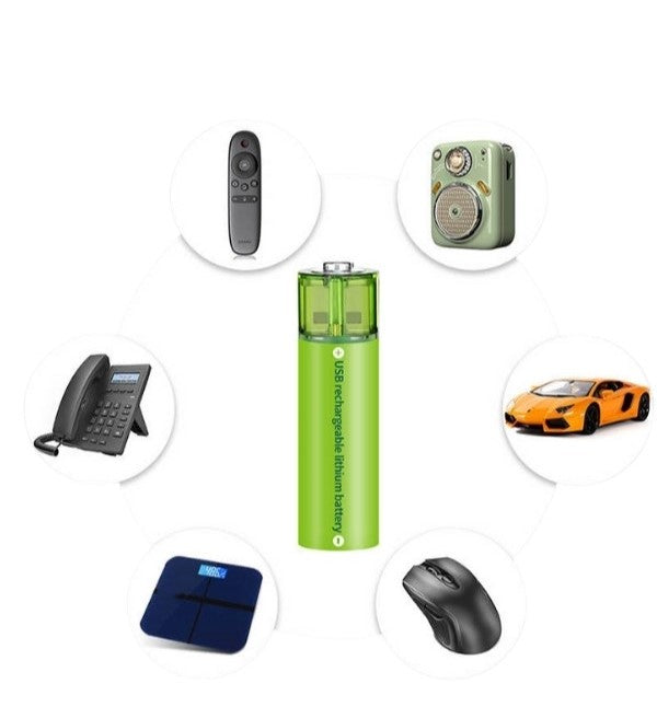 Batteries Rechargeables AA USB Éco