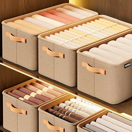 Boîtes de Rangement Tissu Gris