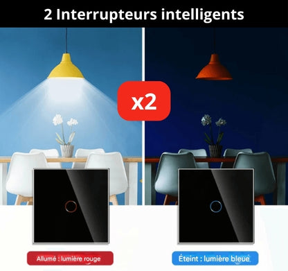 2x Interrupteurs Tactiles en Verre